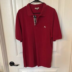 Burberry Red Polo Shirt Short Sleeve